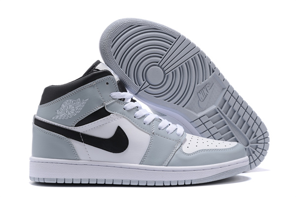 Women's Running Weapon Air Jordan 1 Grey/White Shoes 0130 Women's Running Weapon Air Jordan 1 Grey/White Shoes 0130